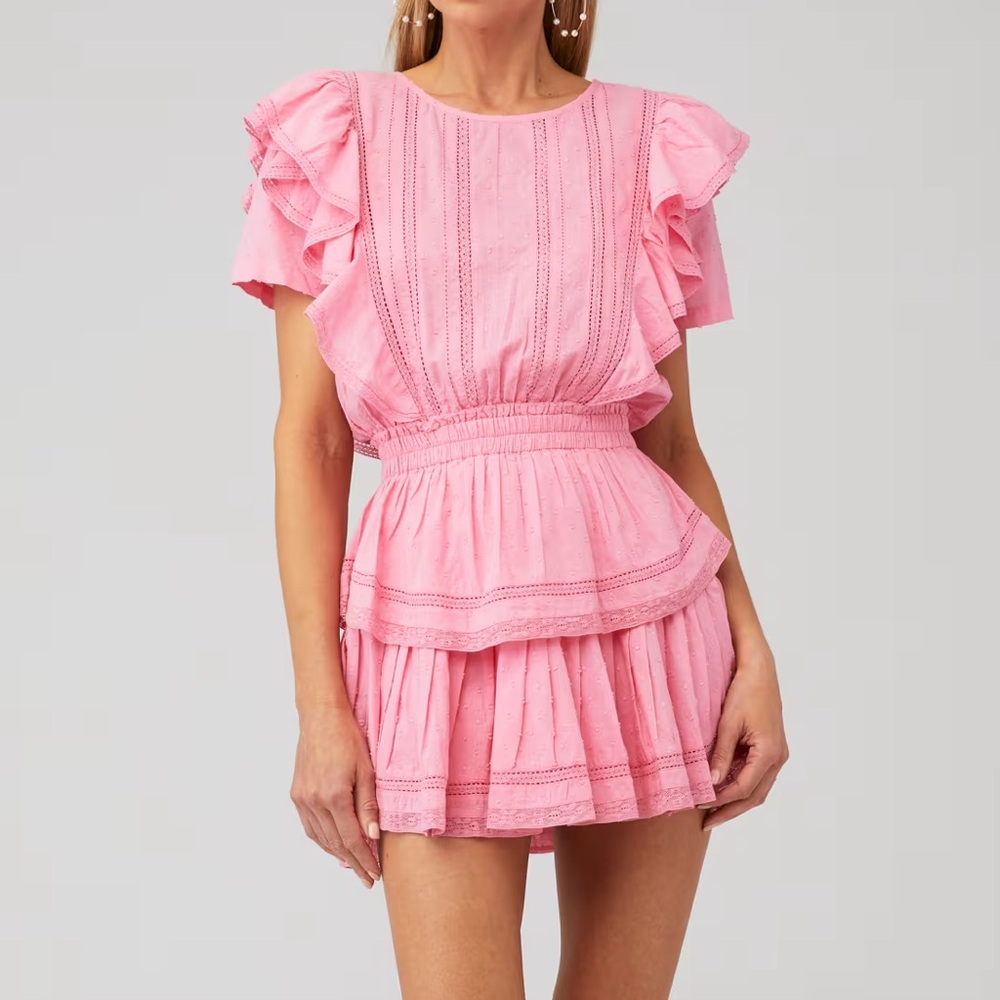 Love Shack Fancy Natasha Heritage Mini Dress